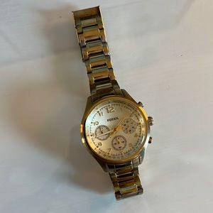 Gold Fossil watch